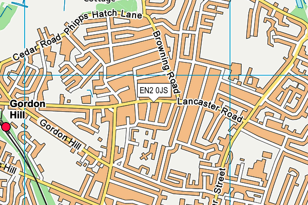 EN2 0JS map - OS VectorMap District (Ordnance Survey)