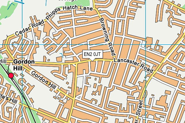 EN2 0JT map - OS VectorMap District (Ordnance Survey)