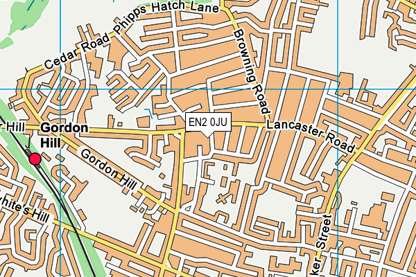 EN2 0JU map - OS VectorMap District (Ordnance Survey)