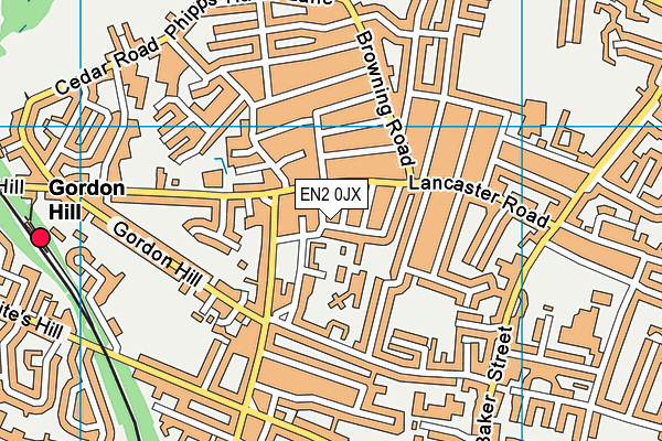 EN2 0JX map - OS VectorMap District (Ordnance Survey)