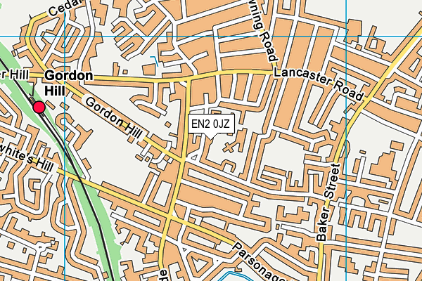 EN2 0JZ map - OS VectorMap District (Ordnance Survey)