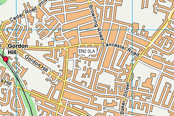 EN2 0LA map - OS VectorMap District (Ordnance Survey)