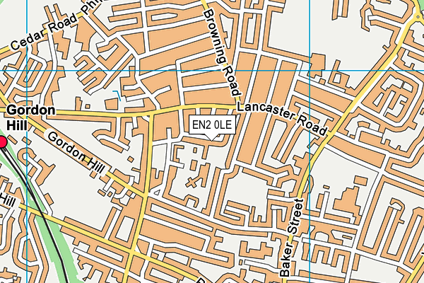 EN2 0LE map - OS VectorMap District (Ordnance Survey)