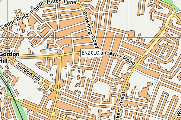 EN2 0LG map - OS VectorMap District (Ordnance Survey)