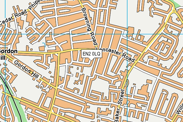 EN2 0LQ map - OS VectorMap District (Ordnance Survey)