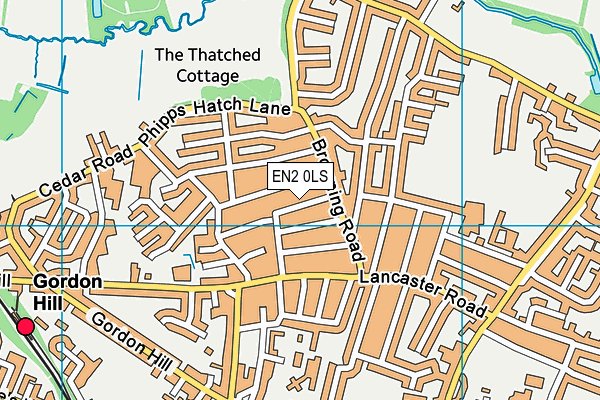 EN2 0LS map - OS VectorMap District (Ordnance Survey)