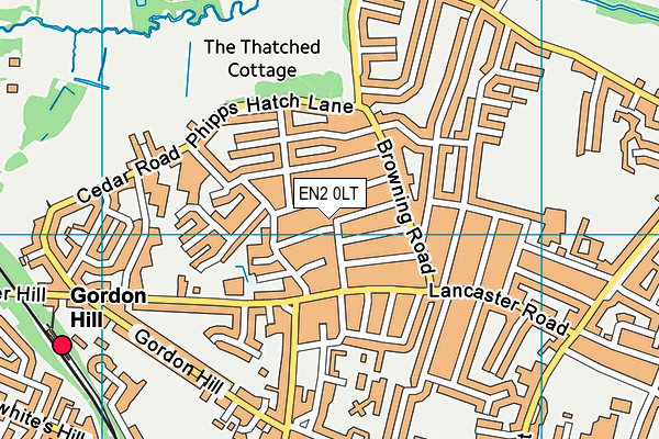 EN2 0LT map - OS VectorMap District (Ordnance Survey)