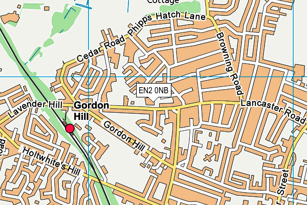St Michael's CofE Primary School map (EN2 0NB) - OS VectorMap District (Ordnance Survey)