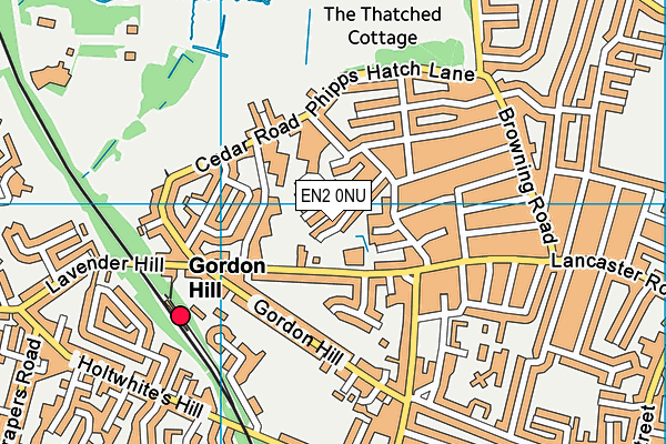 EN2 0NU map - OS VectorMap District (Ordnance Survey)