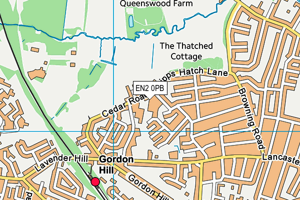 EN2 0PB map - OS VectorMap District (Ordnance Survey)