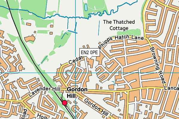 EN2 0PE map - OS VectorMap District (Ordnance Survey)