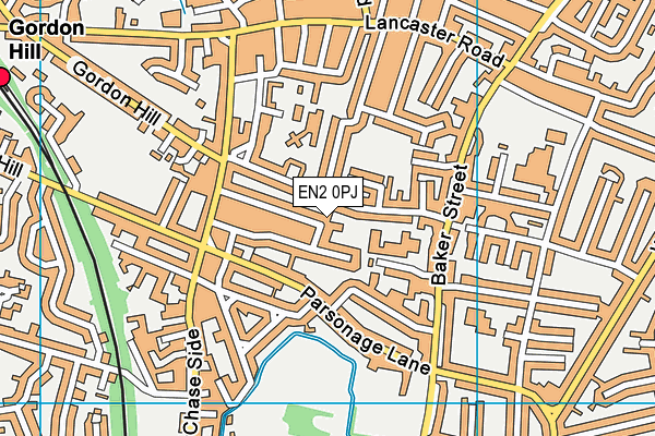 EN2 0PJ map - OS VectorMap District (Ordnance Survey)