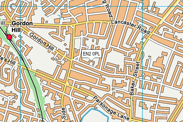 EN2 0PL map - OS VectorMap District (Ordnance Survey)