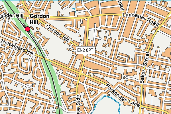 EN2 0PT map - OS VectorMap District (Ordnance Survey)