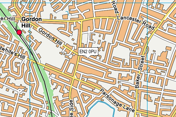 EN2 0PU map - OS VectorMap District (Ordnance Survey)
