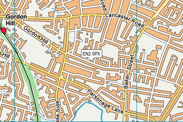 EN2 0PX map - OS VectorMap District (Ordnance Survey)