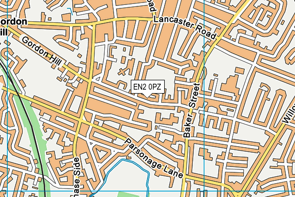 EN2 0PZ map - OS VectorMap District (Ordnance Survey)