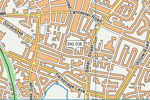 EN2 0QE map - OS VectorMap District (Ordnance Survey)