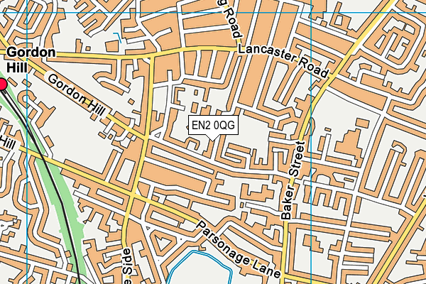 EN2 0QG map - OS VectorMap District (Ordnance Survey)