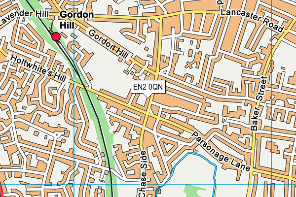 EN2 0QN map - OS VectorMap District (Ordnance Survey)