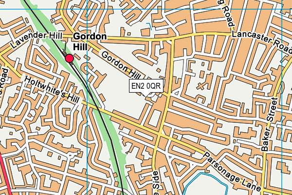 EN2 0QR map - OS VectorMap District (Ordnance Survey)