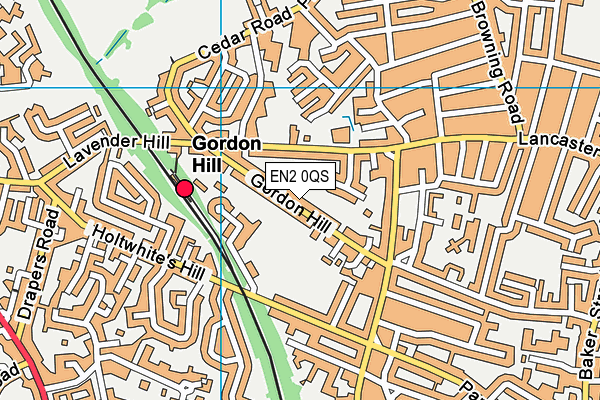 EN2 0QS map - OS VectorMap District (Ordnance Survey)