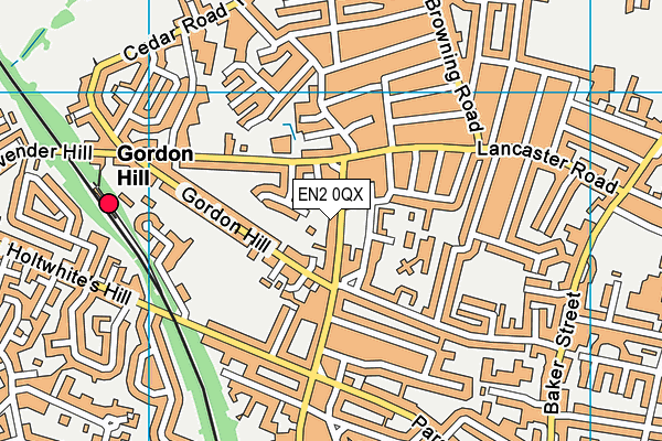 EN2 0QX map - OS VectorMap District (Ordnance Survey)