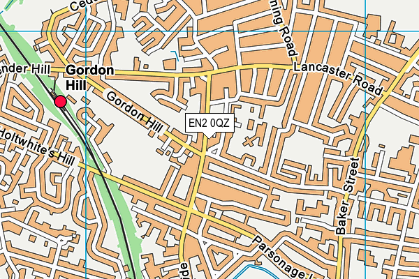 EN2 0QZ map - OS VectorMap District (Ordnance Survey)