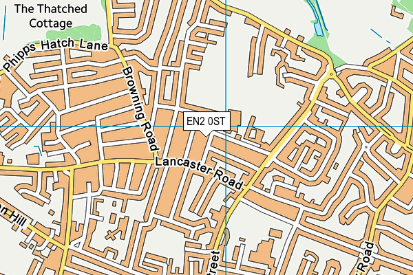 EN2 0ST map - OS VectorMap District (Ordnance Survey)