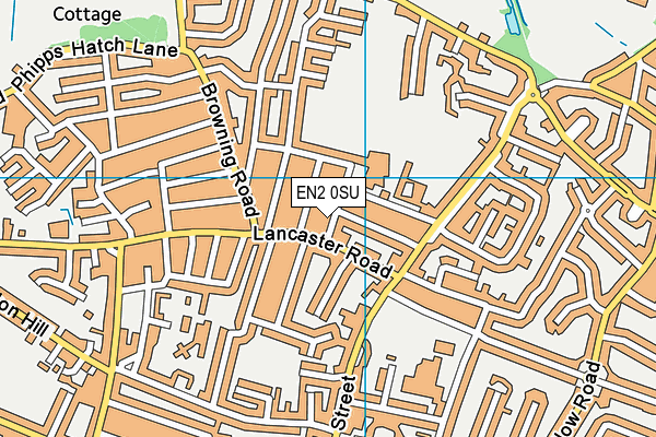 EN2 0SU map - OS VectorMap District (Ordnance Survey)