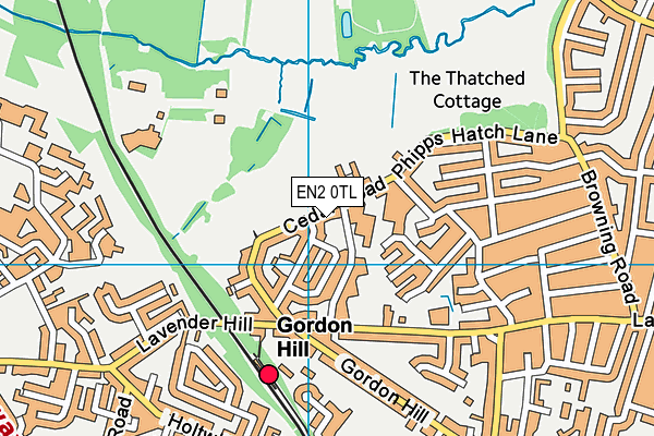 EN2 0TL map - OS VectorMap District (Ordnance Survey)