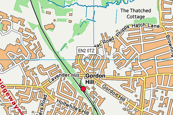 EN2 0TZ map - OS VectorMap District (Ordnance Survey)