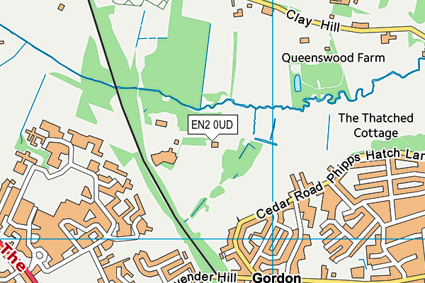 EN2 0UD map - OS VectorMap District (Ordnance Survey)