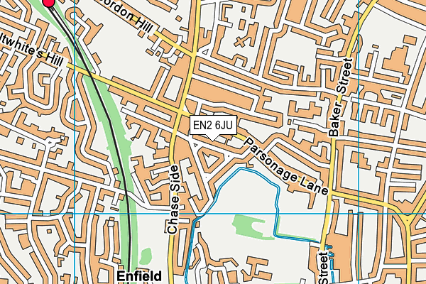 EN2 6JU map - OS VectorMap District (Ordnance Survey)