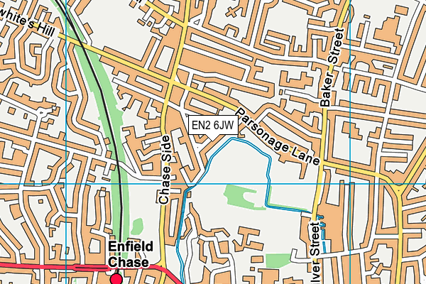 EN2 6JW map - OS VectorMap District (Ordnance Survey)