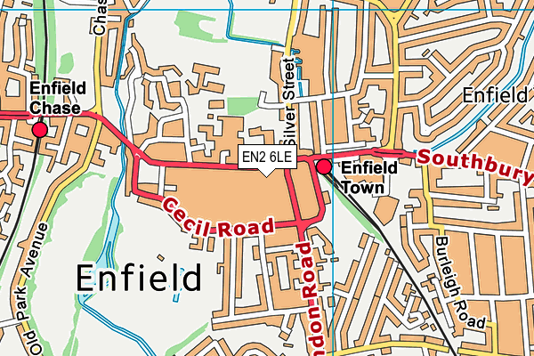 EN2 6LE map - OS VectorMap District (Ordnance Survey)