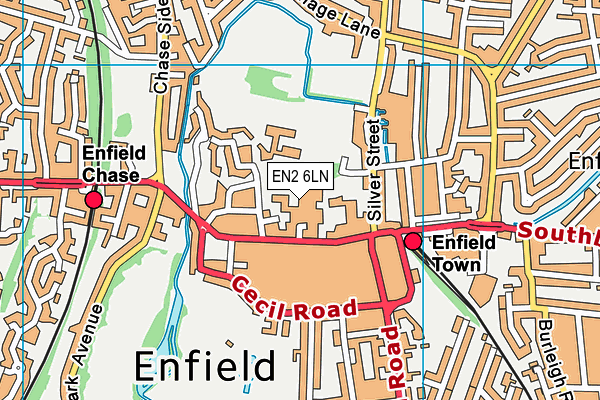 Enfield Grammar School map (EN2 6LN) - OS VectorMap District (Ordnance Survey)