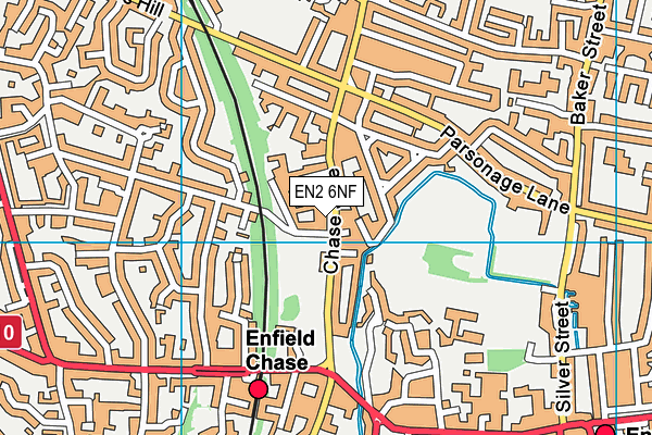 EN2 6NF map - OS VectorMap District (Ordnance Survey)