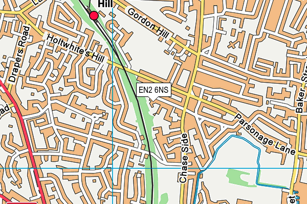 Chase Side Primary School map (EN2 6NS) - OS VectorMap District (Ordnance Survey)
