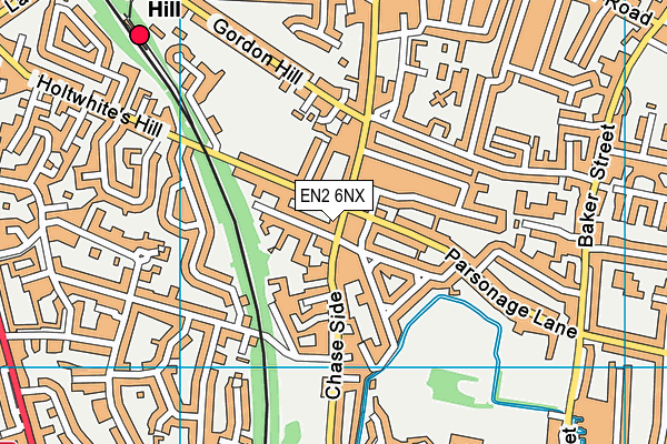 EN2 6NX map - OS VectorMap District (Ordnance Survey)
