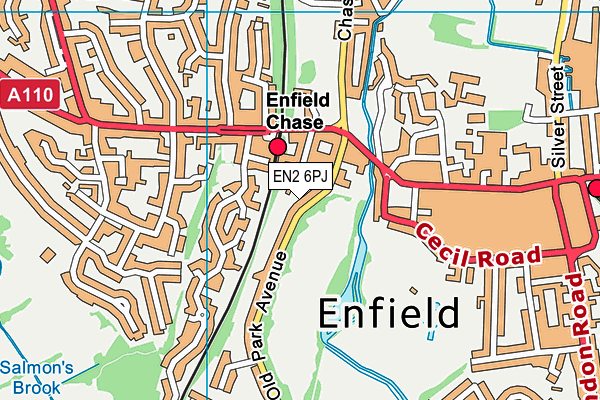 EN2 6PJ map - OS VectorMap District (Ordnance Survey)