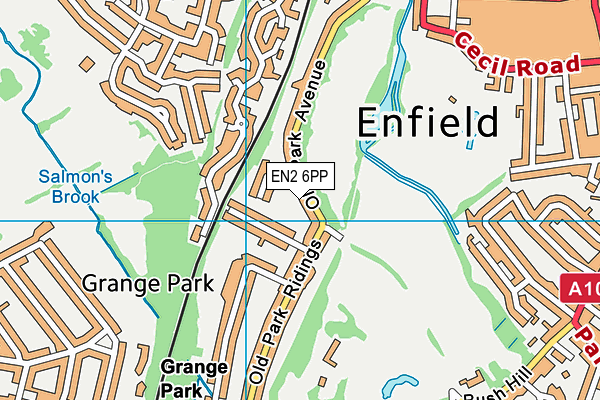 EN2 6PP map - OS VectorMap District (Ordnance Survey)