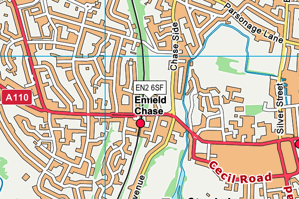 EN2 6SF map - OS VectorMap District (Ordnance Survey)
