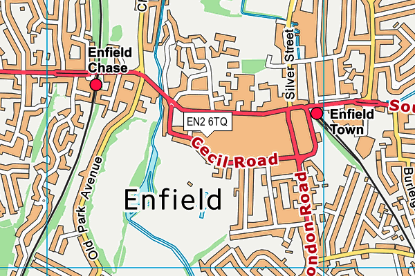 EN2 6TQ map - OS VectorMap District (Ordnance Survey)