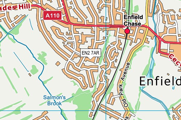 EN2 7AR map - OS VectorMap District (Ordnance Survey)