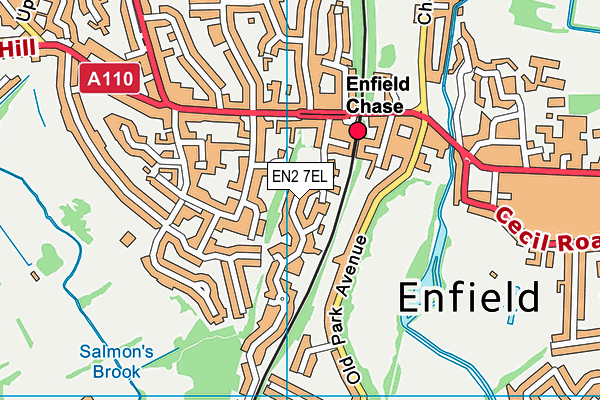 EN2 7EL map - OS VectorMap District (Ordnance Survey)