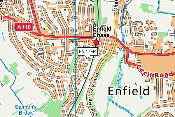 EN2 7EP map - OS VectorMap District (Ordnance Survey)