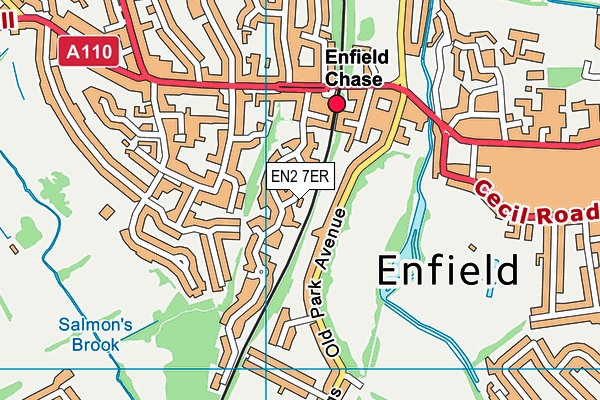 EN2 7ER map - OS VectorMap District (Ordnance Survey)