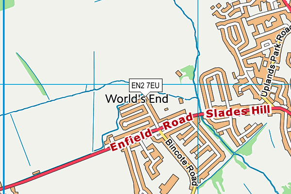 EN2 7EU map - OS VectorMap District (Ordnance Survey)