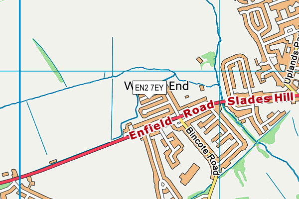 EN2 7EY map - OS VectorMap District (Ordnance Survey)